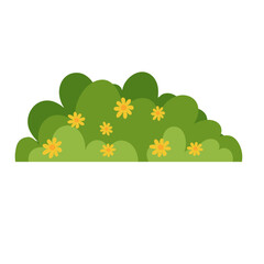 Green grass with flowers vector illustration 