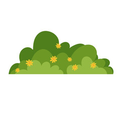 Green grass with flowers vector illustration 