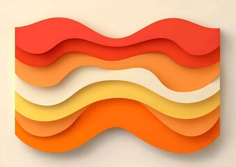 Abstract wavy layers of color