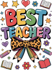 funny school teacher t shirt design