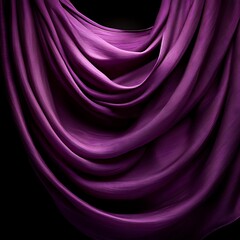 Draped purple fabric