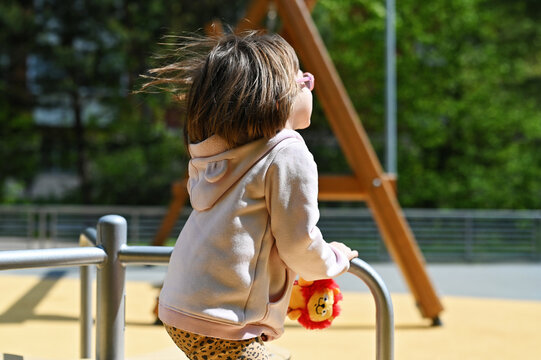 Child girl in sand bpx
