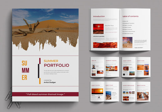 Modern Summer Portfolio Template for Creatives