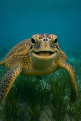 Fototapeta premium turtle in the water