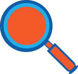 Magnifying glass icon. Search symbol isolated on transparent background
