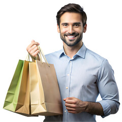 Happy Man with Shopping Bags