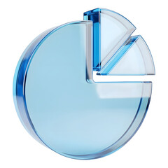 3D Glass Pie Chart Business Data Infographic