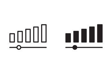 volume icon set. vector icon flat illustration on white background