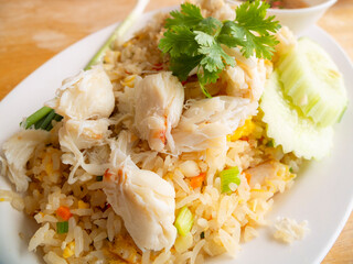 Crab fried rice Thai food