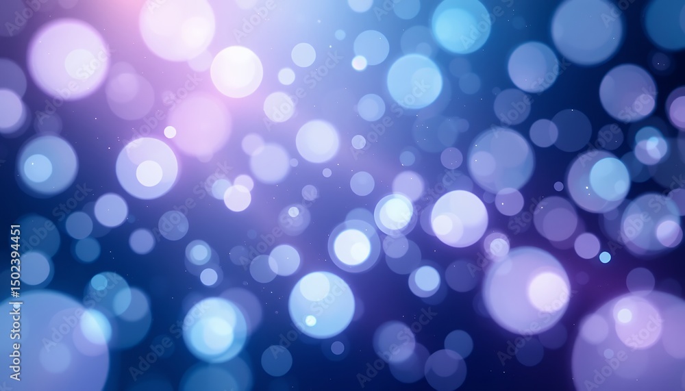 Poster abstract glowing bokeh lights with purple and blue soft focus effect creating a dreamy atmosphere