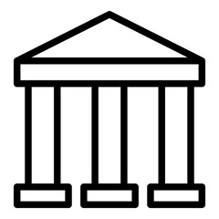 Courthouse icon. Vector line icon