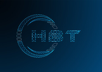 HBT low poly letter logo vector design. HBT lower poly logo design.