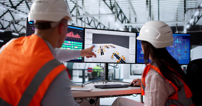 Young Engineer Mapping Out Machinery Layout