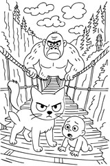 Bridge Adventure Doodle Art