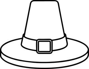 traffic cone outline vector illustration, coloring book page line art