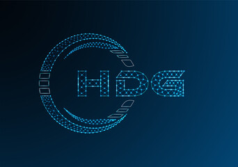 HDG low poly letter logo vector design. HDG lower poly logo design.