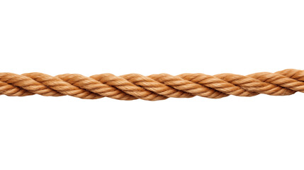 Thick Brown Rope Isolated  on white and transparent Background for Design