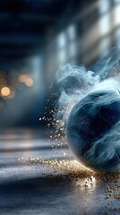 Women's Handball Sport Hall Background Banner. Generative AI