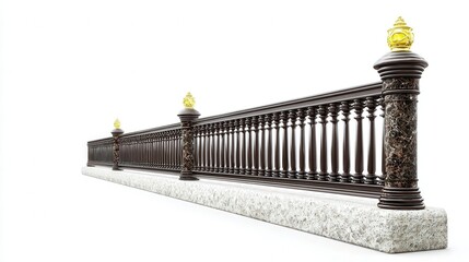 Obraz premium Black Slate Fence Exterior View. Generative AI