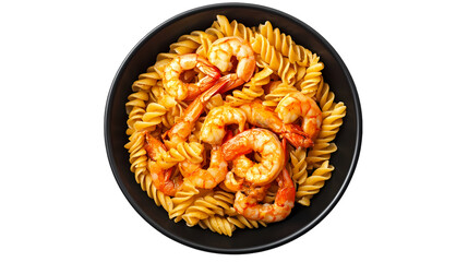 Shrimp Pasta Recipe Delicious  Easy isolated on transparent background