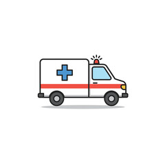 Fototapeta premium Ambulance Emergency Vehicle Illustration