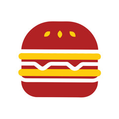 PrintHamburger vector icon set,burger sign and symbol,hamburgeron solid black and white color
