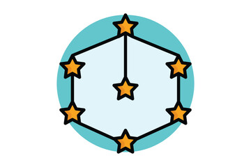 Connection icon. colored outline icon style. icon related to branding. business elements vector illustration