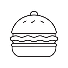 PrintHamburger vector icon set,burger sign and symbol,hamburgeron solid black and white color
