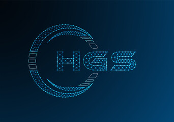 HGS low poly letter logo vector design. HGS lower poly logo design.