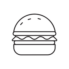 PrintHamburger vector icon set,burger sign and symbol,hamburgeron solid black and white color
