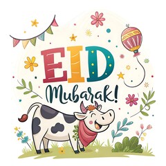 Naklejka premium Eid Ul Adha wish card 