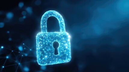 Digital padlock symbolizing security