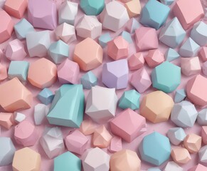 Pastel geometric shapes overlaying soft gradients ,  branding,  post