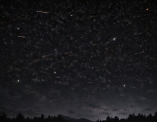 Myriad stars glitter across an inky black night sky ,  twinkle,  nature