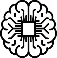 Fototapeta premium AI (Artificial intelligence) Icon vector
