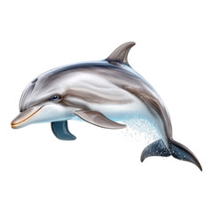 Fototapeta premium A Graceful Dolphin Leaping from the Ocean Waters a Stunning Marine Mammal Image