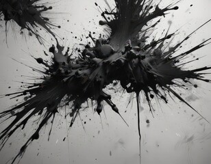 Abstract ink splatters, distressed texture, sharp lines,  pattern,  ink,  industrial