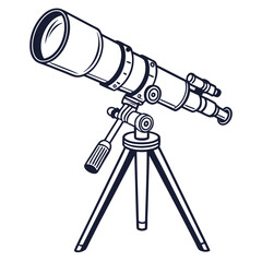 Astronomy and the use of a telescope to discover the space