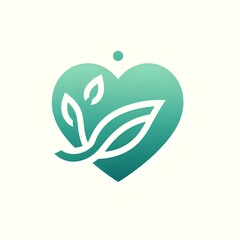 Fototapeta premium Eco Heart Logo Design