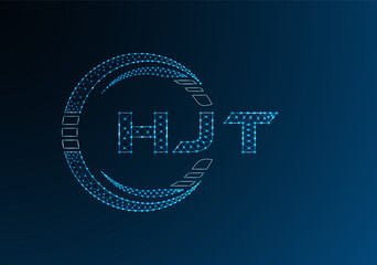 HJT low poly letter logo vector design. HJT lower poly logo design.
