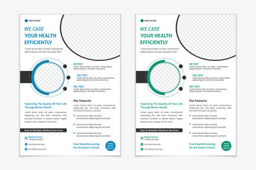 Professional Creative & Modern Medical Care Services Medical HealthCare Cover, Brochure, Booklet, Leaflet Or Flyer Design Editable Layout Or Template For Advertising Professional Doctor's