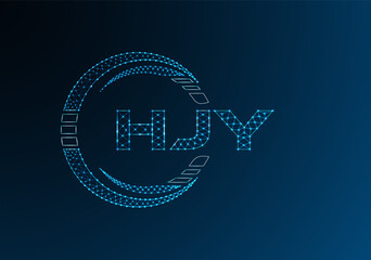 HJY low poly letter logo vector design. HJY lower poly logo design.