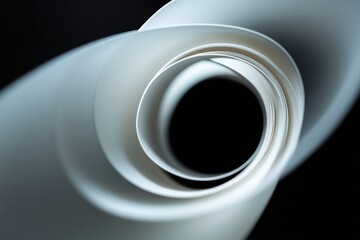 Abstract swirling white paper