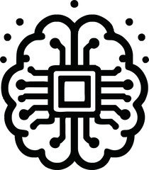 AI (Artificial intelligence)  Icon vector
