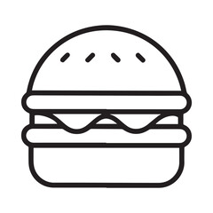 PrintHamburger vector icon set,burger sign and symbol,hamburgeron solid black and white color
