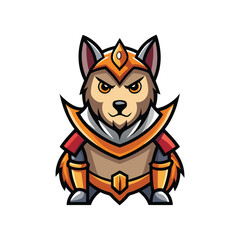 cartoon dog logo vector illustration isolated on white