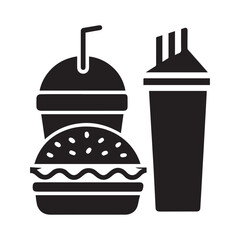 
Fast food cartoon icon vector collection. Pizza, burger, chicken leg, hotdog, french fries, soda cup. Food and drink icon Unhealthy fast food classic nutrition concept vector illustration
