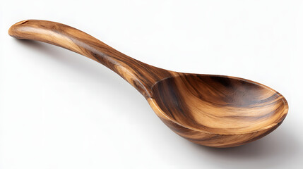 Exquisite handcrafted wooden serving spoon featuring a rich, natural grain and smooth, polished finish, ideal for enhancing any culinary experience or kitchen decor