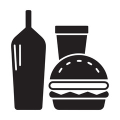 
Fast food cartoon icon vector collection. Pizza, burger, chicken leg, hotdog, french fries, soda cup. Food and drink icon Unhealthy fast food classic nutrition concept vector illustration