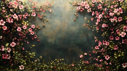 wedding background with luxury flower genrative AI